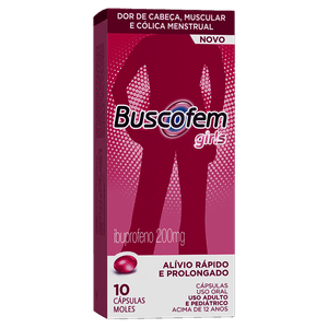 Buscofem Girls 200mg - Caixa com 10 Cápsulas